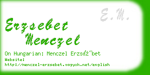 erzsebet menczel business card